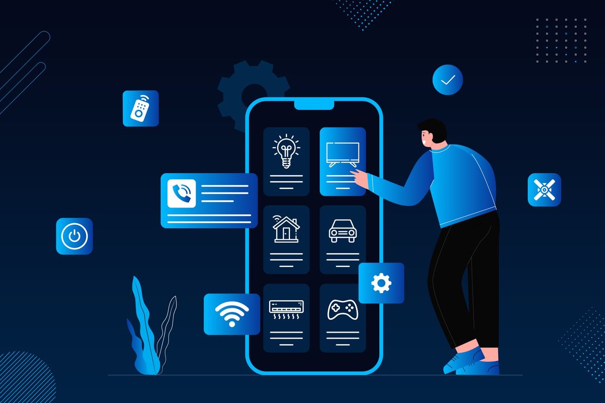 Ionic app development — UI graph and neural network illustration