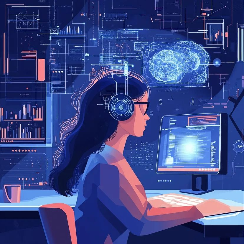 Ionic app development — UI graph and neural network illustration